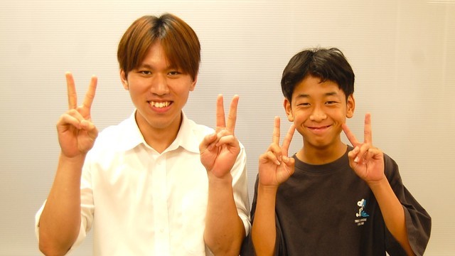 中学生と講師